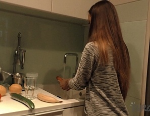 041816_karina_baru_fucking_herself_deep_and_hard_with_a_big_cucumber_and_other_fruits_and_veggies_in_kitchen
