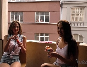 102915_hot_models_mira_d_and_patricia_sun_getting_naked_and_playing_with_bubbles_outdoors_on_balcony