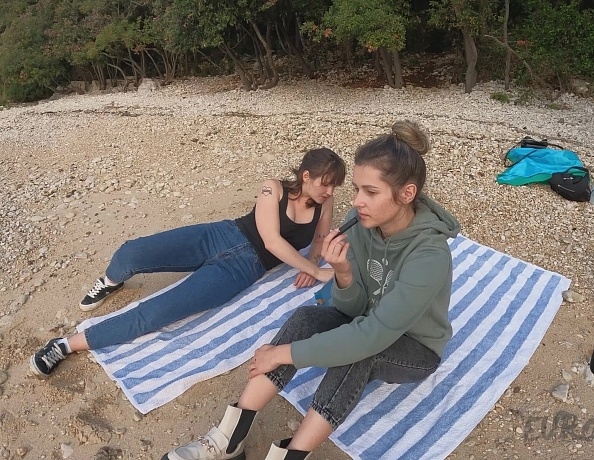 Day On The Beach With Josie And Sofie Skinny Dipping And Enjoying Being Nude Outdoors For Sunset