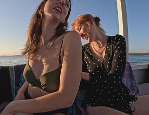 072424_vacation_naked_sunset_boat_ride_rebeka_ruby_and_lily_mays_caressing_bodies_and_pussy_kiss